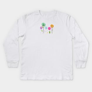 Decorative abstract flowers Kids Long Sleeve T-Shirt